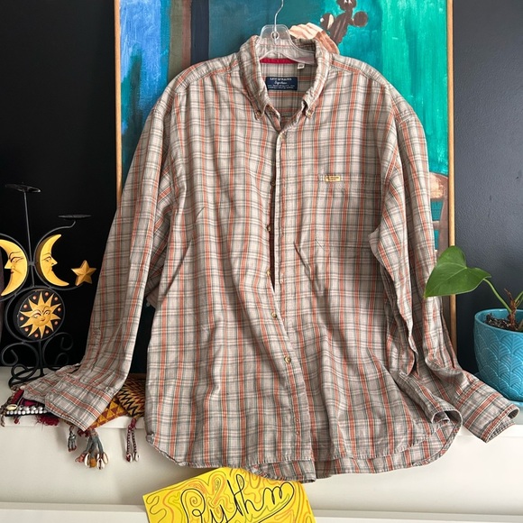 Levi's Tan and Orange Plaid Casual Shirt XL - Picture 1 of 16